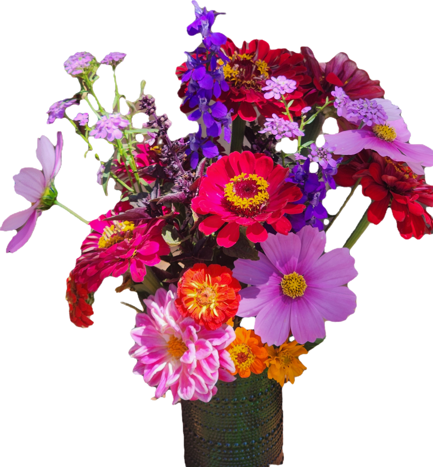 a pretty vase of flowers